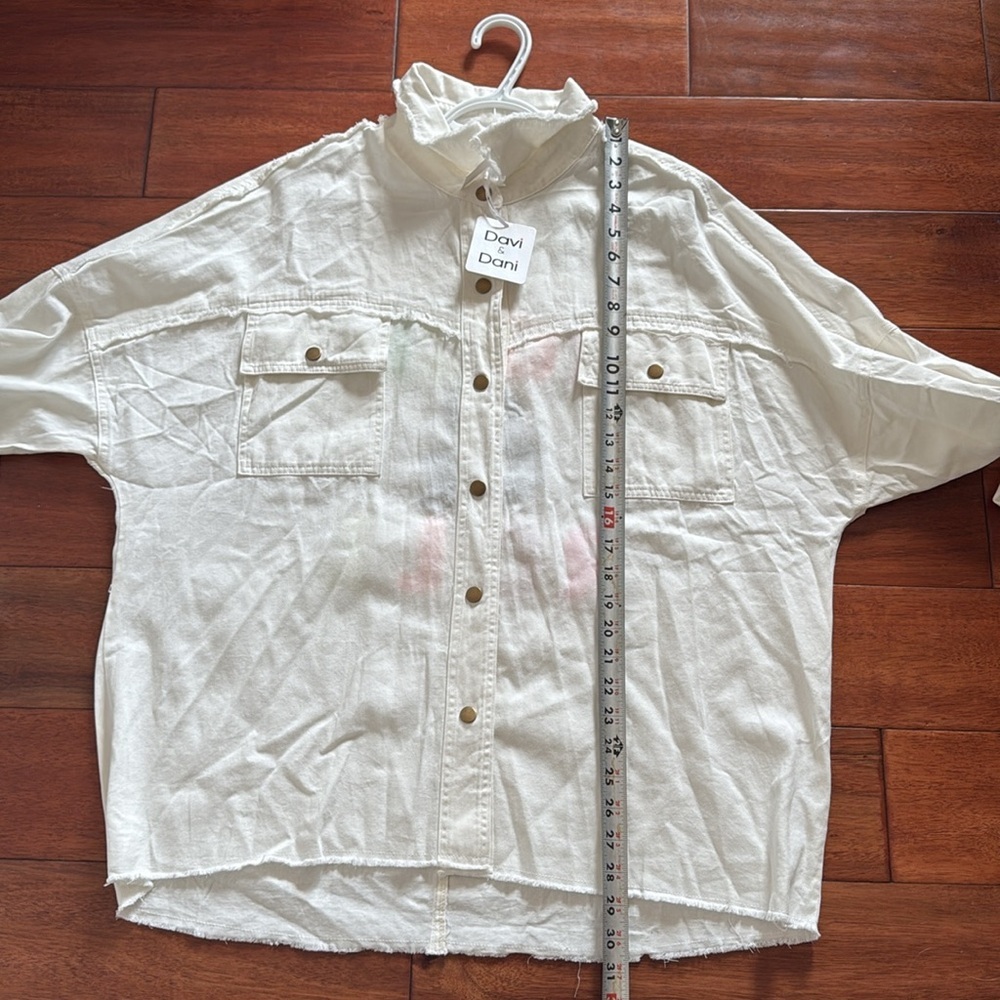 NWT Davi & Dani Rock & Roll Fringe Hem Snap Butto… - image 9